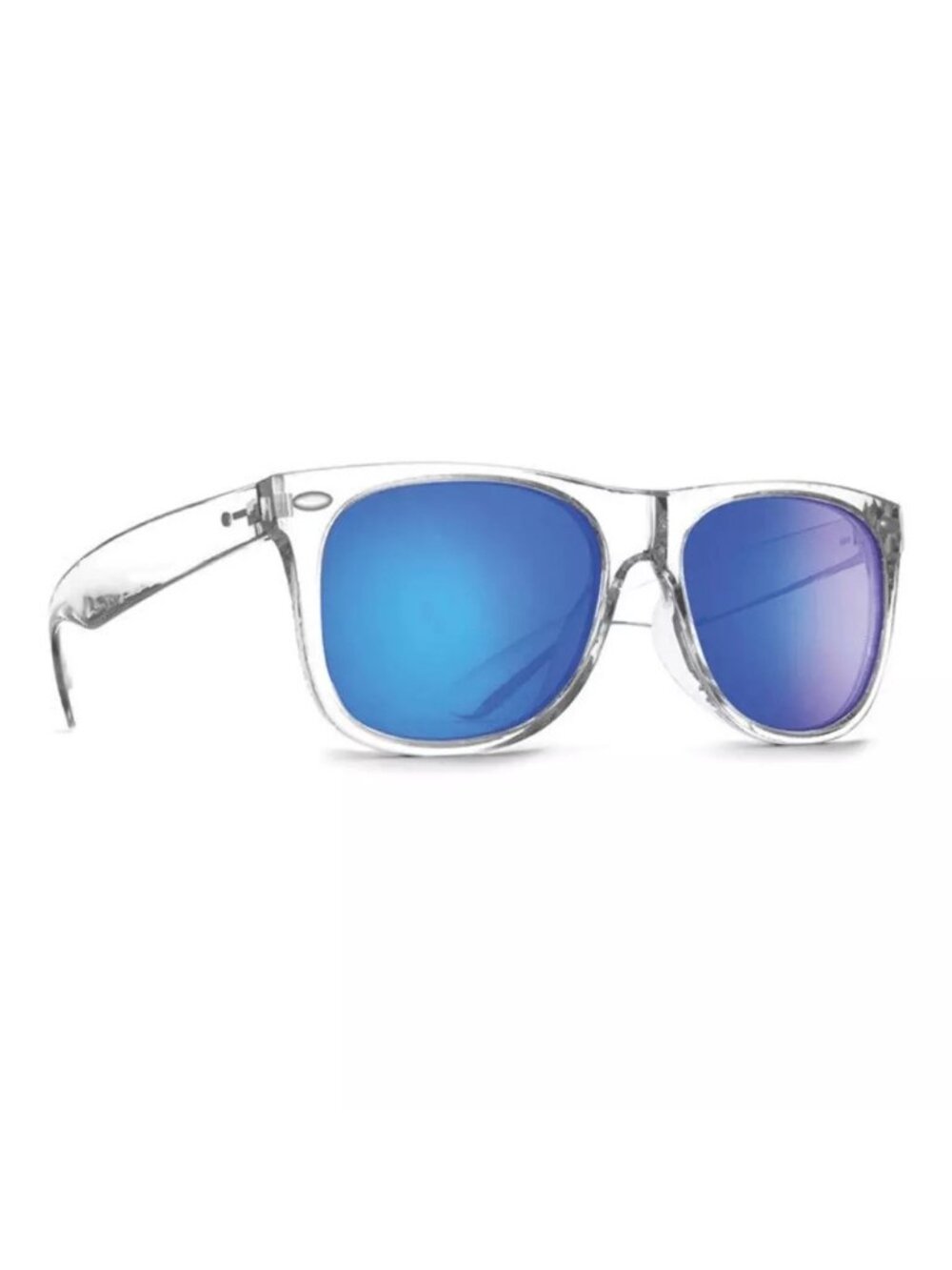 Dot Dash Kerfuffle Womens Sunglasses Crystal Clear / Light Blue Chrome Lens OS
